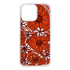 Mazipoodles Love Flowers - Burnt Orange Brown Iphone 14 Pro Max Tpu Uv Print Case by Mazipoodles