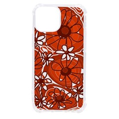 Mazipoodles Love Flowers - Burnt Orange Brown Iphone 13 Mini Tpu Uv Print Case by Mazipoodles