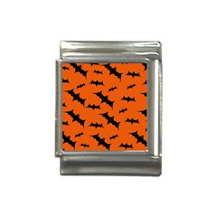 Halloween Card With Bats Flying Pattern Italian Charm (13mm) by Hannah976