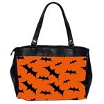 Halloween Card With Bats Flying Pattern Oversize Office Handbag (2 Sides) Back