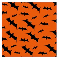 Halloween Card With Bats Flying Pattern Square Satin Scarf (36  X 36 ) by Hannah976