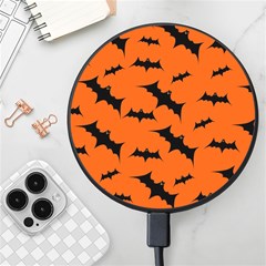 Halloween Card With Bats Flying Pattern Wireless Fast Charger(black) by Hannah976