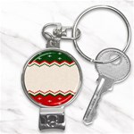 Merry Christmas Happy New Year Nail Clippers Key Chain Front