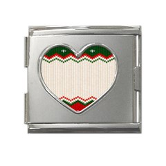 Merry Christmas Happy New Year Mega Link Heart Italian Charm (18mm) by artworkshop