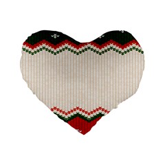 Merry Christmas Happy New Year Standard 16  Premium Flano Heart Shape Cushions by artworkshop