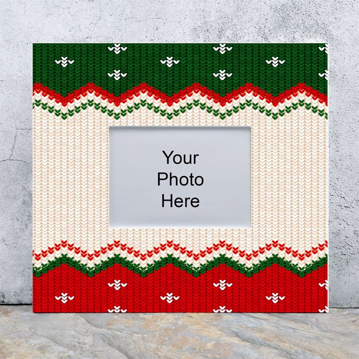 Merry Christmas Happy New Year White Wall Photo Frame 5  x 7 