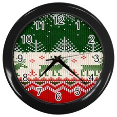 Merry Christmas Ugly Wall Clock (black)