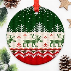 Merry Christmas Ugly Round Ornament (two Sides) by artworkshop