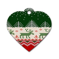 Merry Christmas Ugly Dog Tag Heart (one Side) by artworkshop