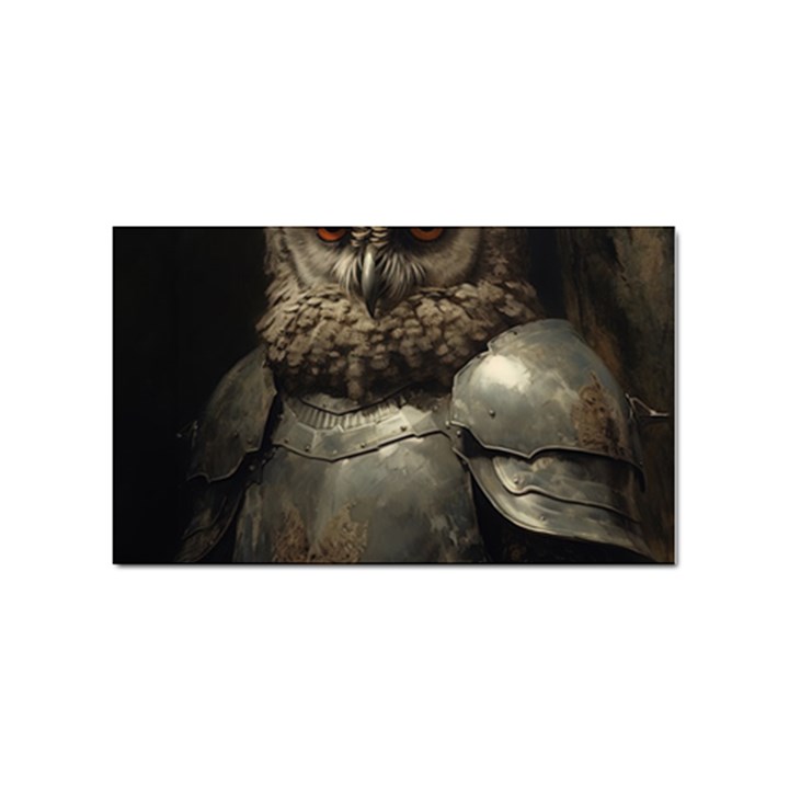 Owl Knight Sticker Rectangular (10 pack)