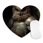 Owl Knight Heart Mousepad Front