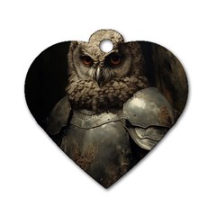 Owl Knight Dog Tag Heart (one Side)