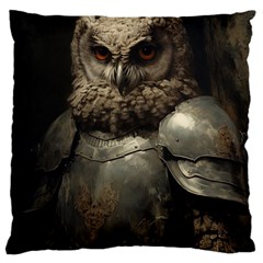 Owl Knight Large Cushion Case (one Side)