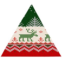 Merry Christmas Ugly Wooden Puzzle Triangle by artworkshop