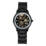 Owl Knight Stainless Steel Round Watch Front