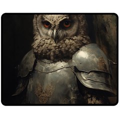 Owl Knight Two Sides Fleece Blanket (medium)