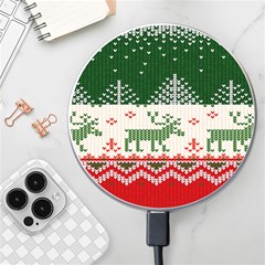 Merry Christmas Ugly Wireless Fast Charger(white) by artworkshop