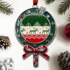 Merry Christmas Ugly Metal X mas Lollipop With Crystal Ornament by artworkshop