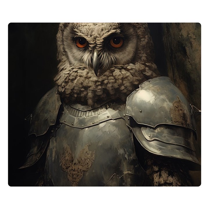 Owl Knight Premium Plush Fleece Blanket (Small)