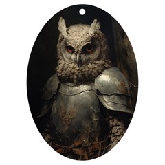 Owl Knight Uv Print Acrylic Ornament Oval