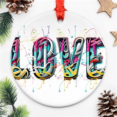 Graffiti Love Ornament (round) by essentialimage