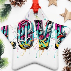 Graffiti Love Ornament (star)