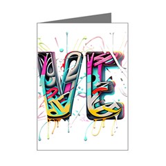 Graffiti Love Mini Greeting Card by essentialimage