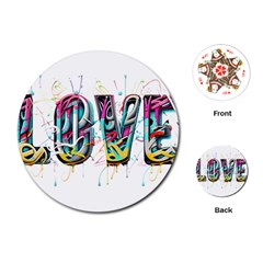 Graffiti Love Playing Cards Single Design (round)