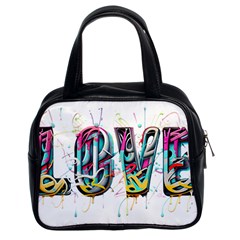 Graffiti Love Classic Handbag (two Sides) by essentialimage