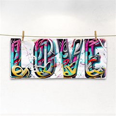 Graffiti Love Hand Towel by essentialimage