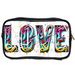 Graffiti Love Toiletries Bag (two Sides)