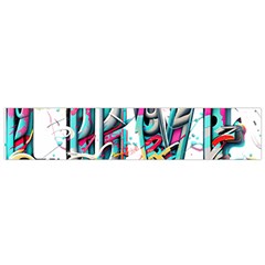 Graffiti Love Small Premium Plush Fleece Scarf