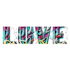 Graffiti Love Oblong Satin Scarf (16  X 60 ) by essentialimage