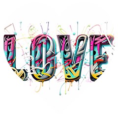 Graffiti Love Wooden Puzzle Heart by essentialimage