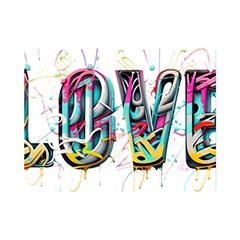 Graffiti Love Premium Plush Fleece Blanket (mini) by essentialimage