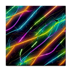 Vibrant Neon Dreams Tile Coaster by essentialimage