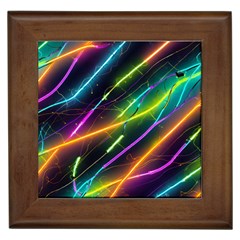 Vibrant Neon Dreams Framed Tile by essentialimage