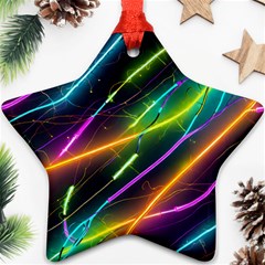 Vibrant Neon Dreams Ornament (star)