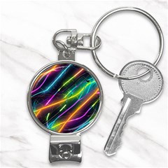 Vibrant Neon Dreams Nail Clippers Key Chain by essentialimage