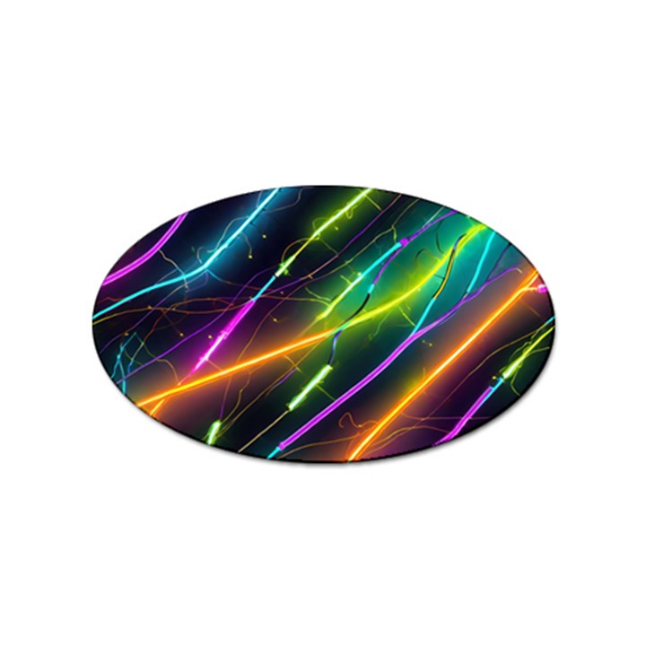 Vibrant Neon Dreams Sticker Oval (100 pack)