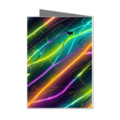 Vibrant Neon Dreams Mini Greeting Cards (pkg Of 8)