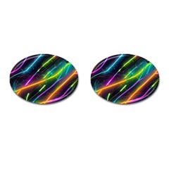 Vibrant Neon Dreams Cufflinks (oval) by essentialimage