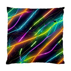 Vibrant Neon Dreams Standard Cushion Case (one Side) by essentialimage