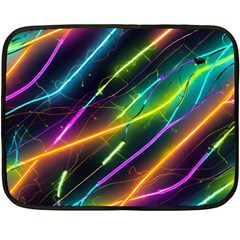 Vibrant Neon Dreams Two Sides Fleece Blanket (mini) by essentialimage