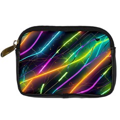 Vibrant Neon Dreams Digital Camera Leather Case by essentialimage