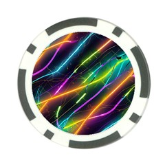 Vibrant Neon Dreams Poker Chip Card Guard (10 Pack) by essentialimage