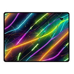 Vibrant Neon Dreams Fleece Blanket (small) by essentialimage