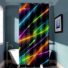 Vibrant Neon Dreams Shower Curtain 36  X 72  (stall)  by essentialimage