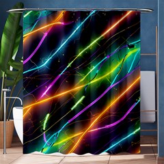 Vibrant Neon Dreams Shower Curtain 60  X 72  (medium)  by essentialimage