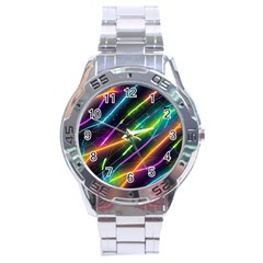 Vibrant Neon Dreams Stainless Steel Analogue Watch